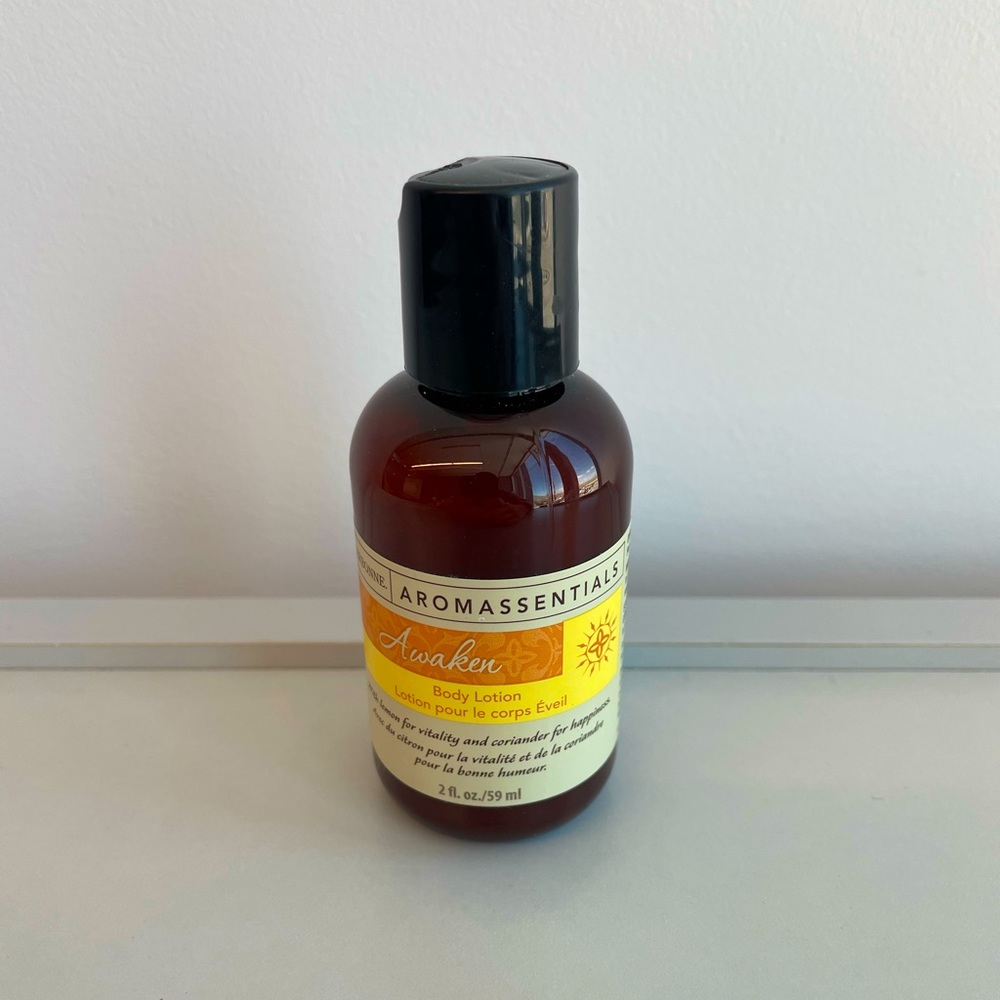 New! Arbonne Aromassentials Awaken Body Lotion! Travel Size!